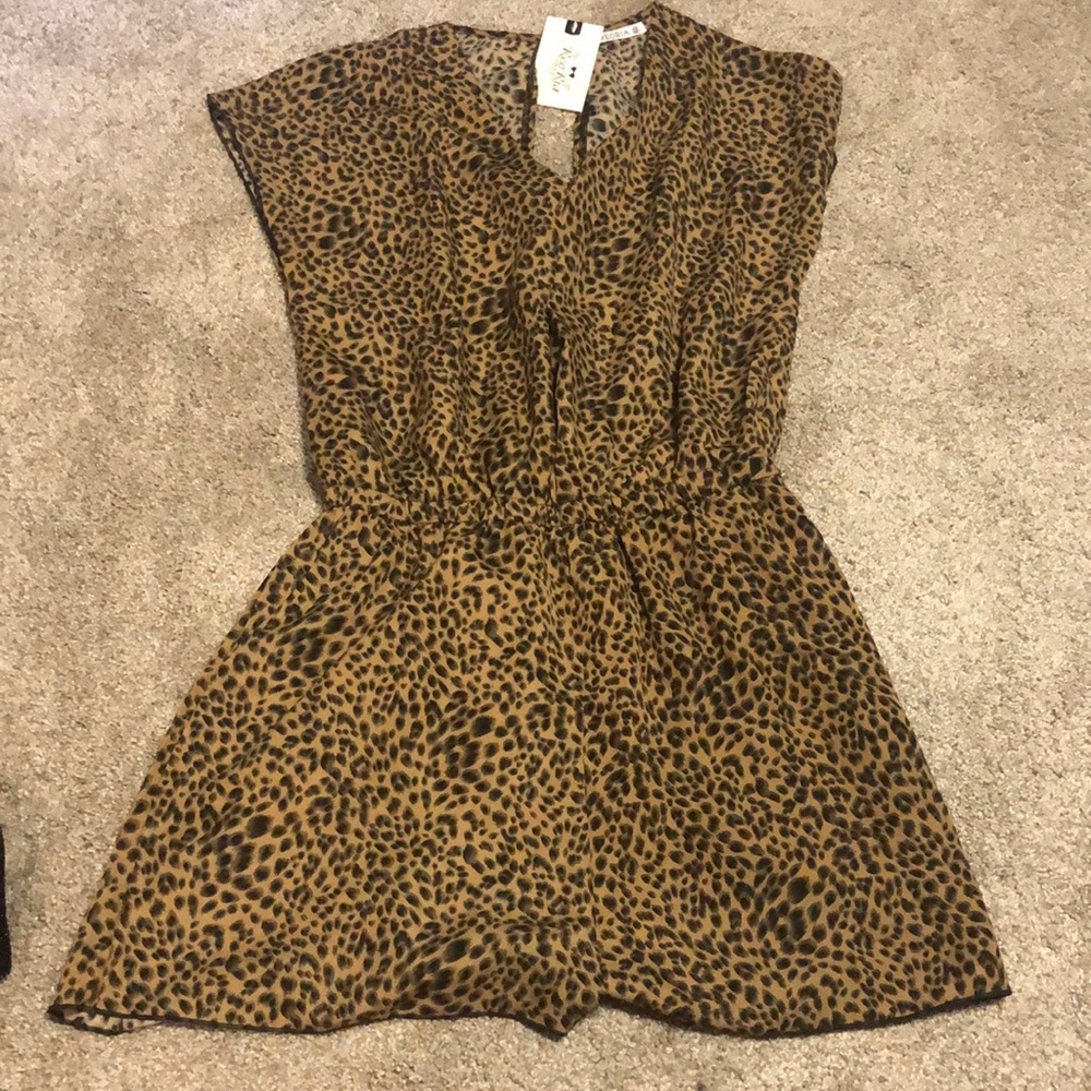 Leopard print romper